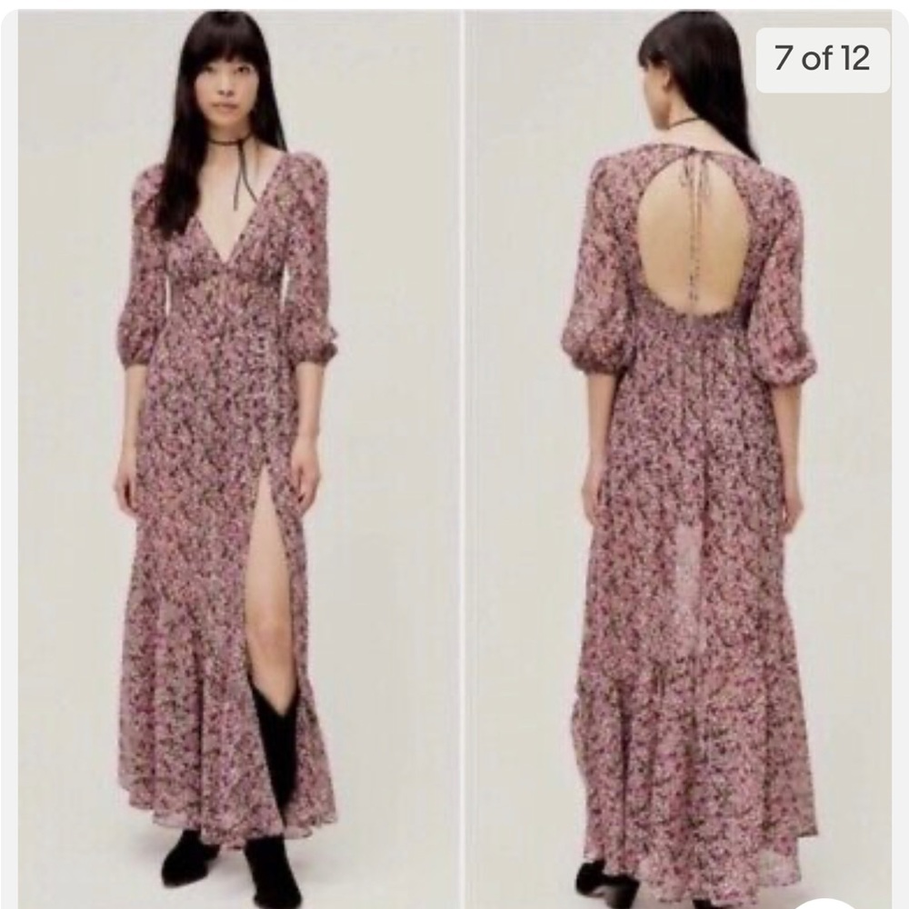 For Love & Lemons Sadie Floral Maxi Dress